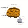 1pc Halloween Spoof Pumpkin Ice Tray 4 Grids Silicone Ice Tray Easy Release Mold Smile Face Wizard Hat Pumpkin Ice Mold