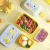 Lunch Box Bento Box For School Kids Worker Microwave Dinnerware Food Storage Container Portable Tableware Double Layer Lunchbox