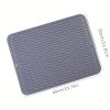 Silicone Dish Drying Mat With Water Collector Heat-resistant Table Placemat