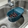 2pcs Kitchen Saddle Type Drain Sink Kitchen Waste Drain Hanging Basket