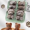 Cute Teddy Bear Ice Cube Making Mold For Refrigerator Ice Cube  To Make Frozen