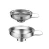 1pc; Thickened Stainless Steel Wide Mouth Funnel