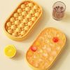 1pc 24 Grids Round Silicone Ice Tray Mold  With Lid Ice Storage Box Tray Tool