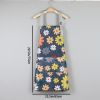 Oil-proof And Waterproof Apron; Floral Pattern Kitchen Cooking Apron With Pocket