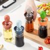 Kitchen Oil Dispenser  Bottle With Brush 2 In 1 Silicone Basting Brush