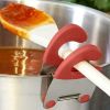 Stainless Steel Pot Spoon Holder Anti-Scald Silicone Grip Pot Holder For Spoon